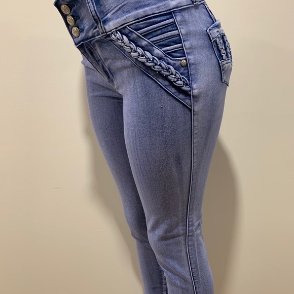 new diva star medium blue stretch push up jean - Picture 3 of 6